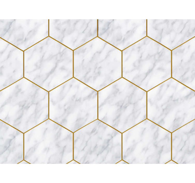 Fenster rollo modern mit hexagonalen marmorfliesen - TenStickers