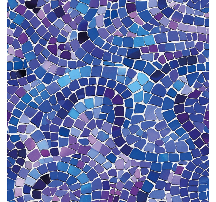 Rollo fenster blau mit mosaikeffekt - TenStickers