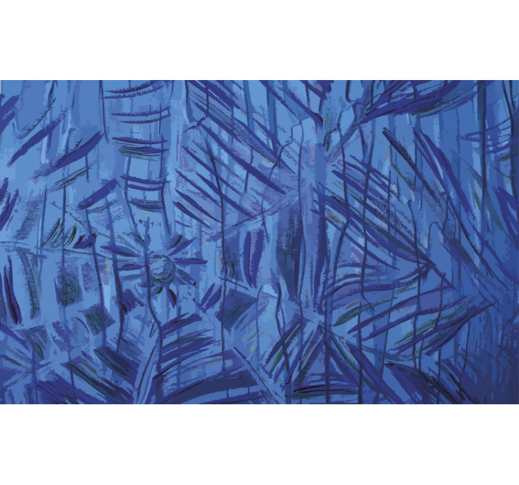 Rollo fenster blau mit blauer tinte spinnennetz - TenStickers