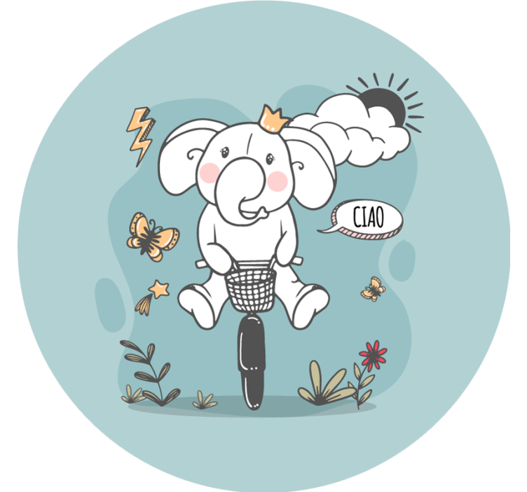 Rollo fenster blau für elefantenfreundliche räume - TenStickers