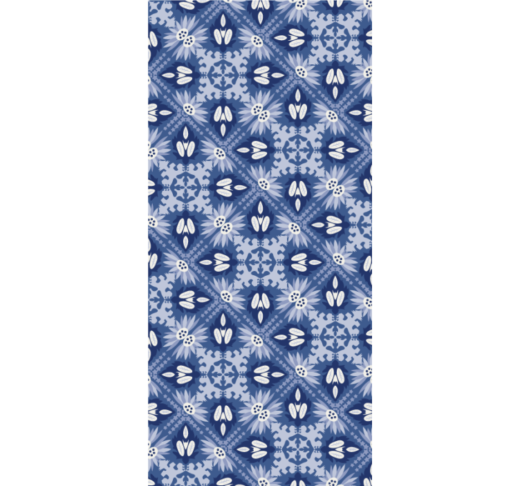 Rollo fenster blau mit blauen ornamenten - TenStickers