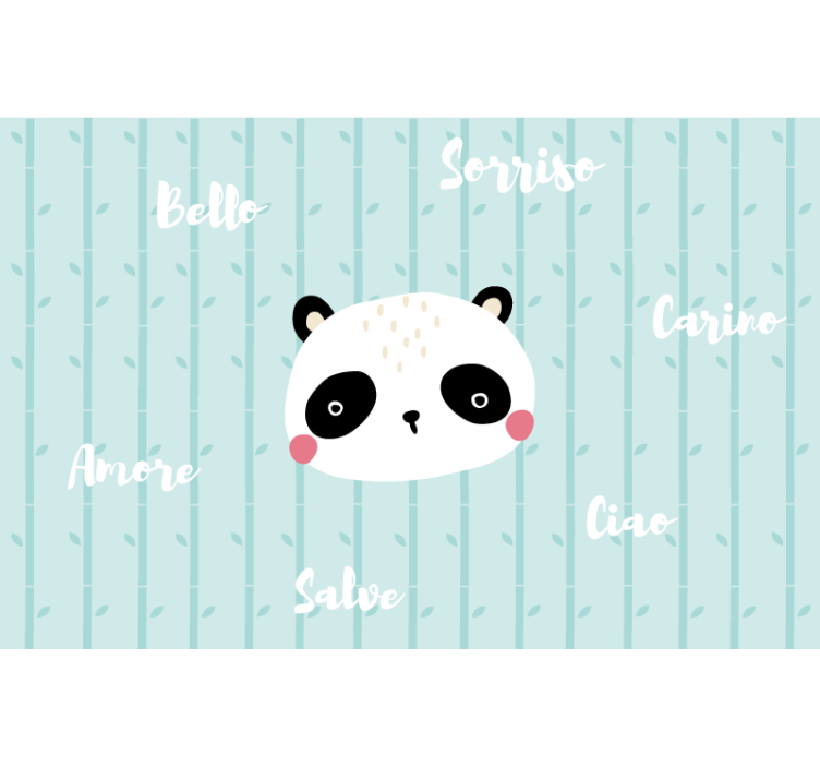 Rollo fenster blau panda in den wolken - TenStickers