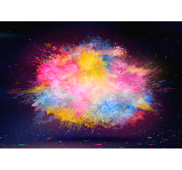 Rollo wohnzimmer regenbogenfarbene explosion - TenStickers