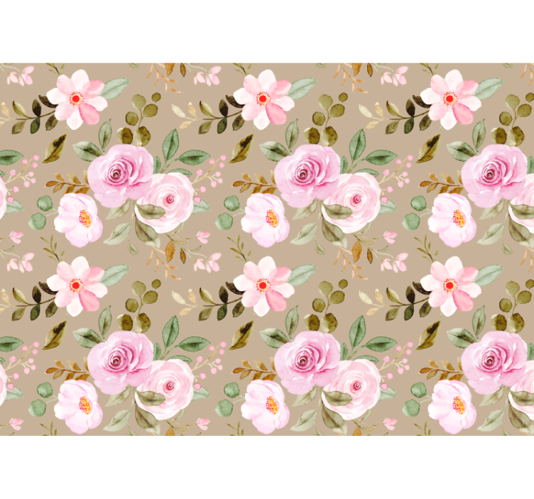 Rollo wohnzimmer mit vintage beige rosenmuster - TenStickers