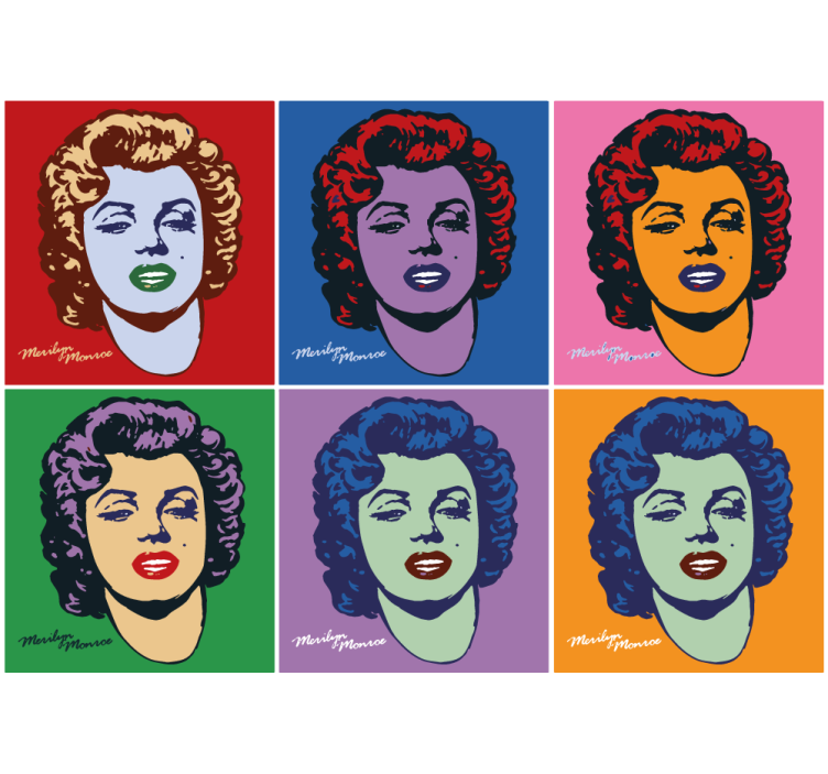 Rollo wohnzimmer im pop art marilyn monroe stil - TenStickers