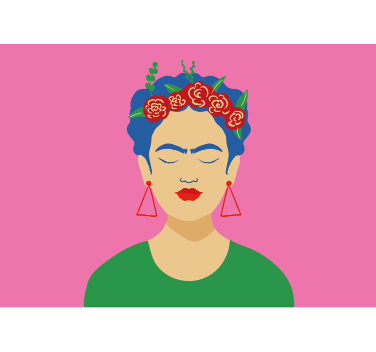 Rollo wohnzimmer im frida kahlo pop art design - TenStickers