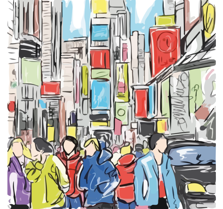 Rollo wohnzimmer im modernen new yorker stil - TenStickers
