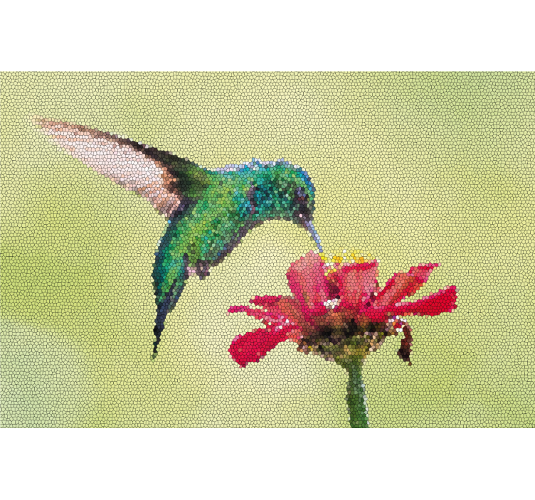 Rollo wohnzimmer bunte vogel-mosaikdesigns - TenStickers