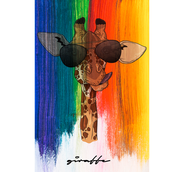 Rollo wohnzimmer regenbogen giraffe - TenStickers
