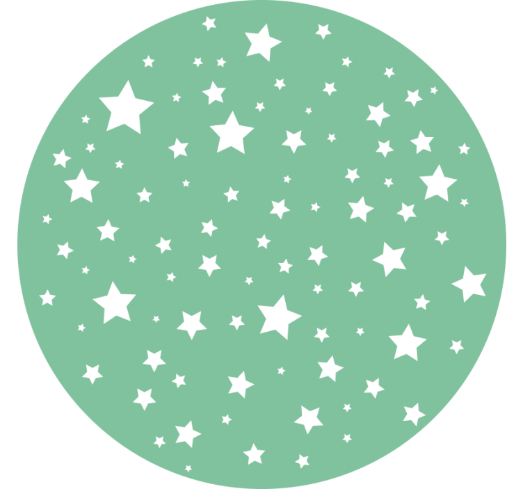 Rollo fenster grün runde grüne sterne - TenStickers