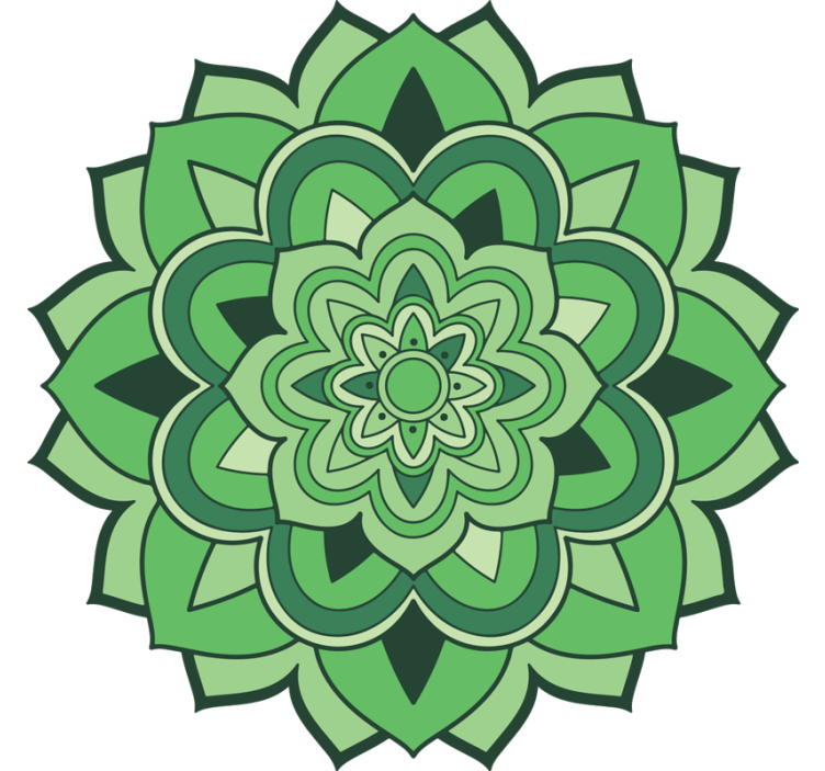 Rollo fenster grün mandala - TenStickers