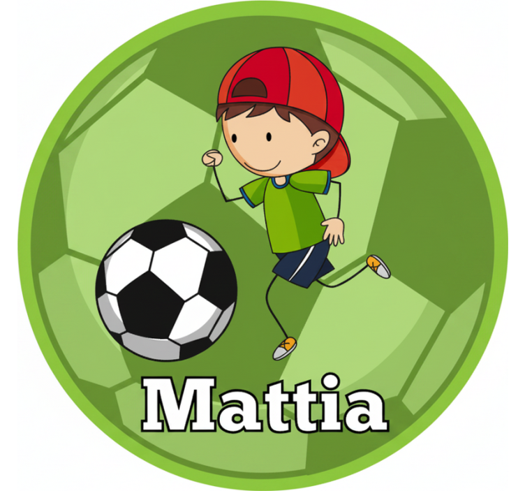 Rollo fenster grün fußball design mit namen anpassbar - TenStickers