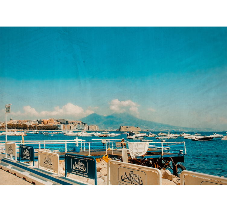 Rollo wohnzimmer vesuvius am meer landschaft neapel - TenStickers