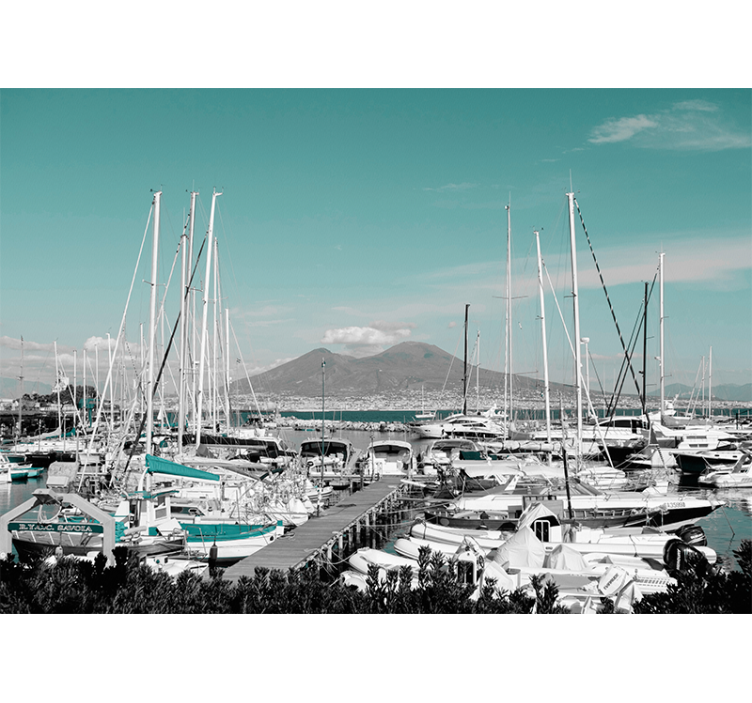 Rollo wohnzimmer vesuvius landschaft neapel - TenStickers