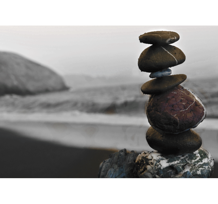 Rollo wohnzimmer zen turm steine - TenStickers