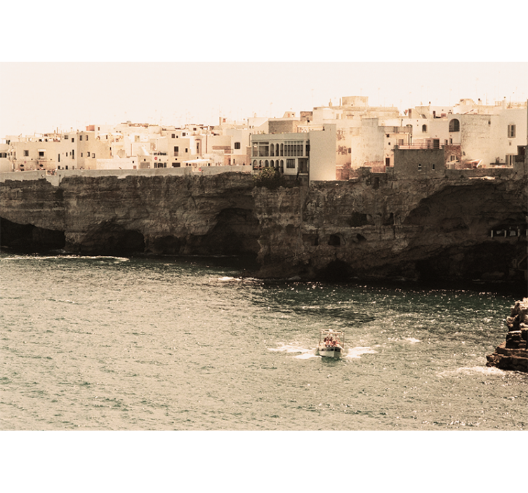 Rollo wohnzimmer polignano meereslandschaft - TenStickers