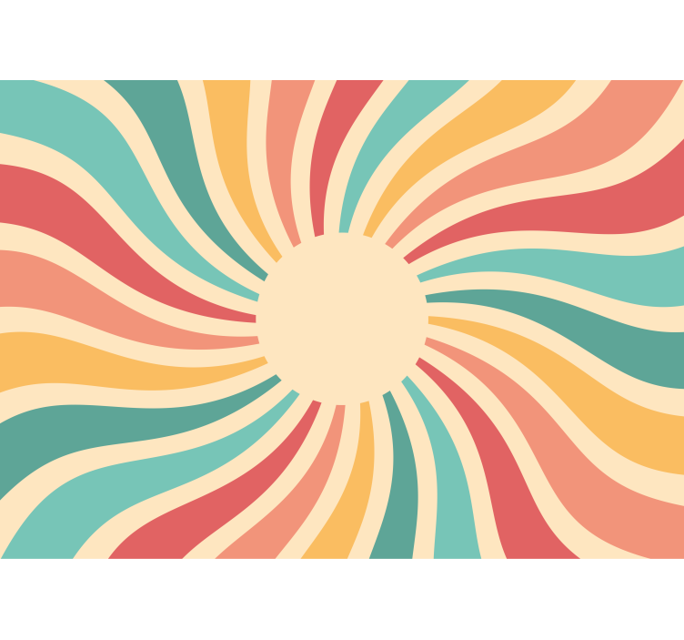 Rollo wohnzimmer im 70er jahre sonnenuntergangslook - TenStickers