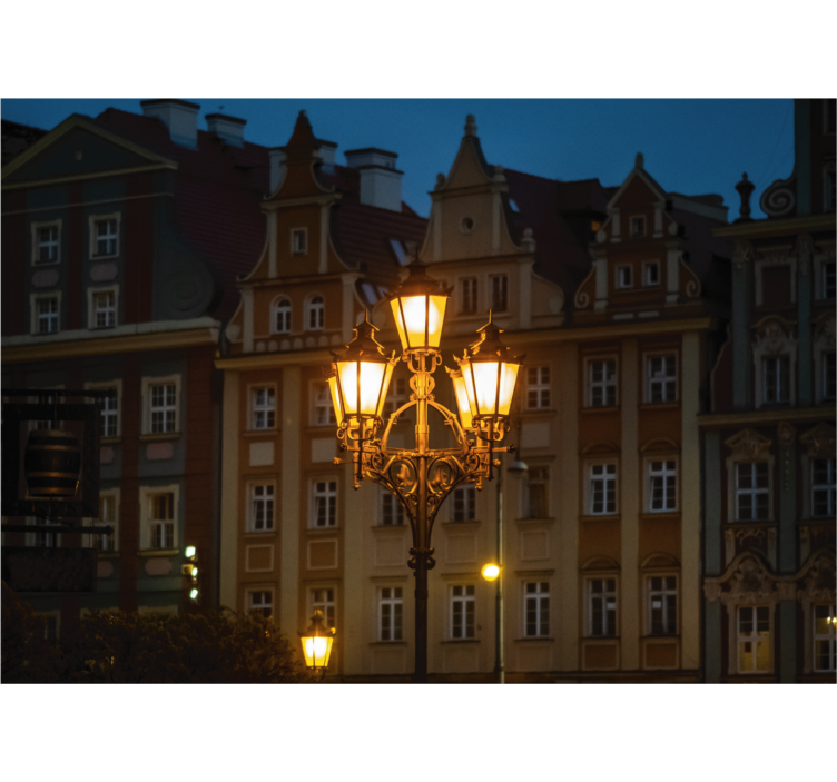 Rollo wohnzimmer wrocław im sonnenuntergang - TenStickers