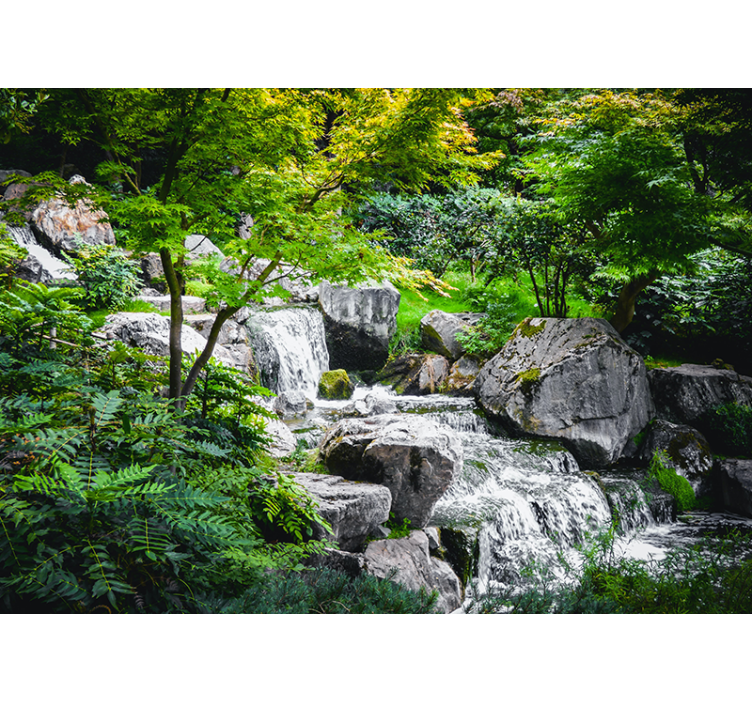 Rollo wohnzimmer entspannender wasserfall - TenStickers