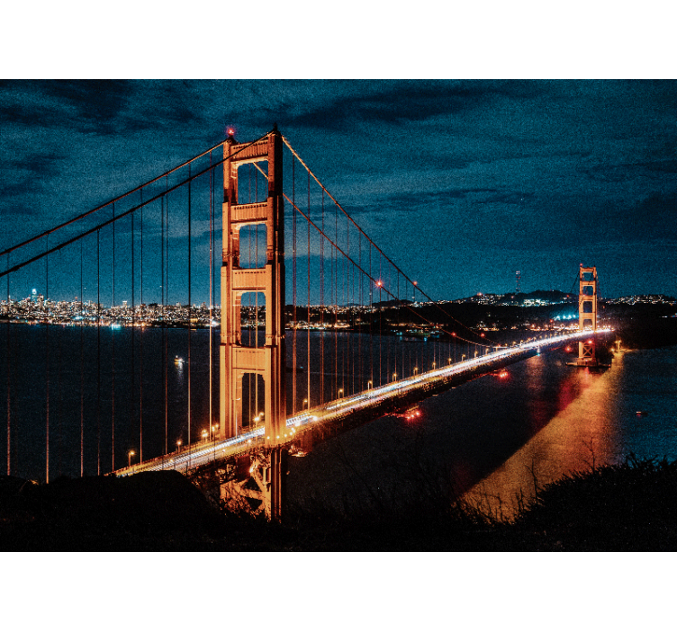 Rollo wohnzimmer golden gate abend - TenStickers