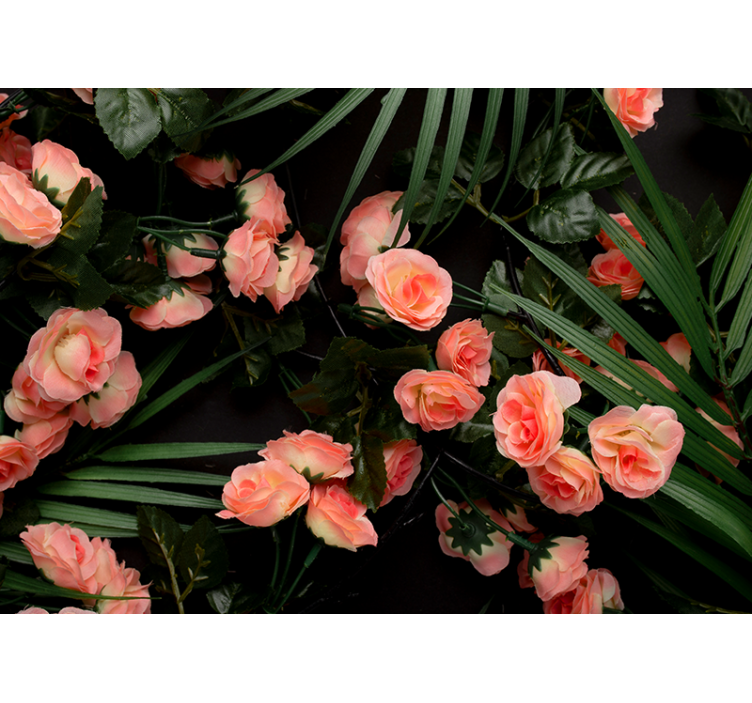 Rollo wohnzimmer blumen mit palmen - TenStickers