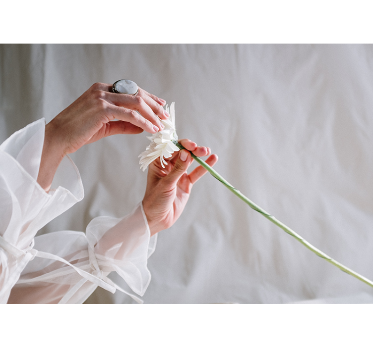 Rollo wohnzimmer mit künstlerischem blumenmuster - TenStickers