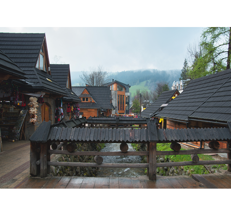 Rollo wohnzimmer zakopane straße - TenStickers