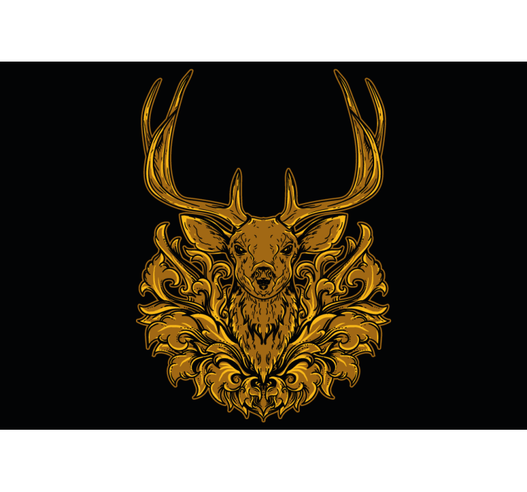 Rollo wohnzimmer goldenes reh - TenStickers