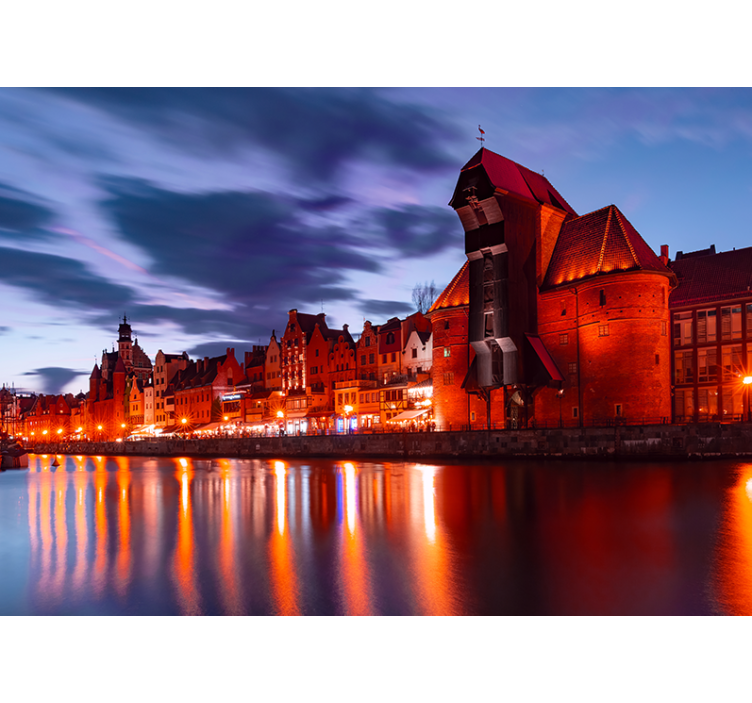 Rollo wohnzimmer gdańsker hafen - TenStickers