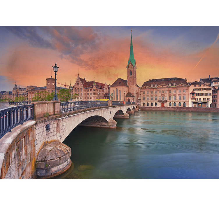 Rollo wohnzimmer brücke am zürichsee - TenStickers