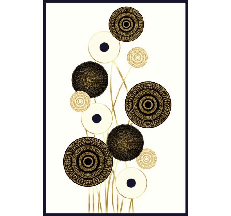 Rollo wohnzimmer kreise glamour dekoration - TenStickers