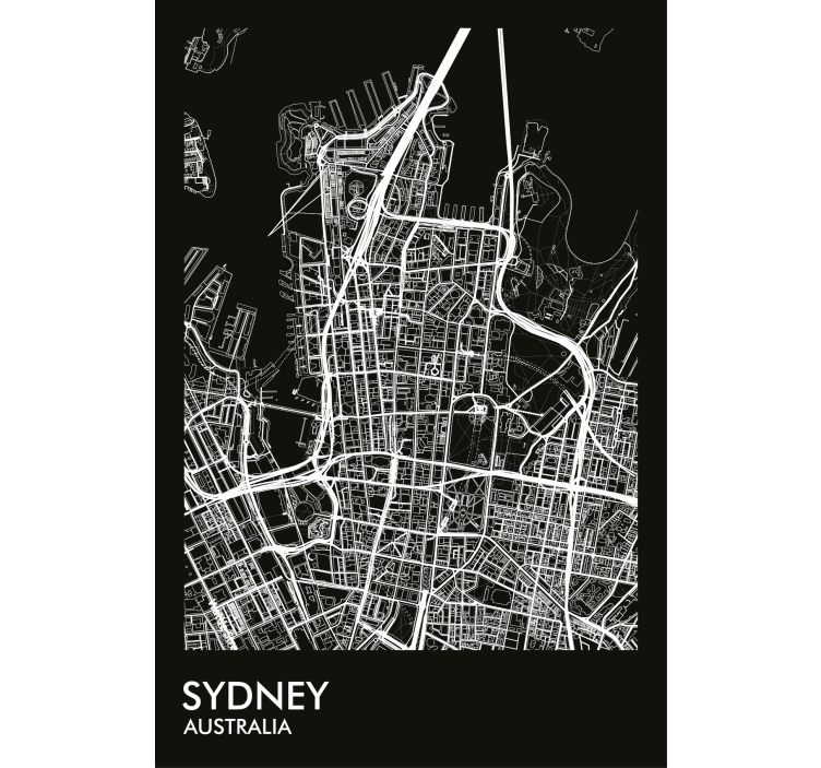 Rollo wohnzimmer mapa sydney - TenStickers