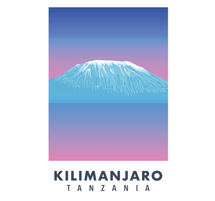 Rollo wohnzimmer kilimanjaro retro-leinwand - TenStickers