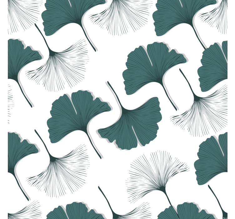 Rollo wohnzimmer nahtloses muster ginkgo-blätter - TenStickers