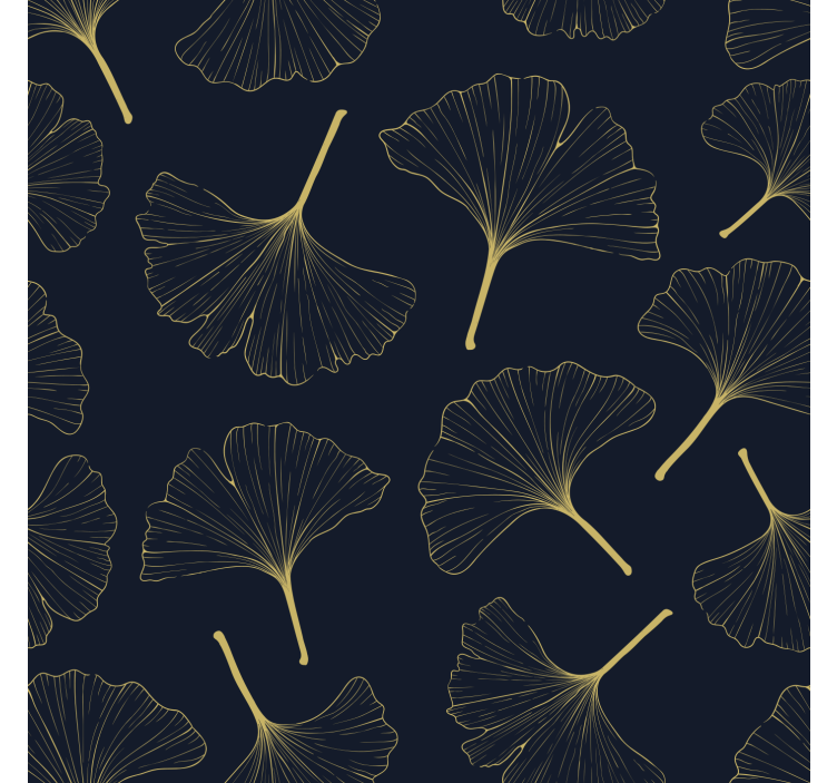 Rollo wohnzimmer mit 3d goldenen ginkgo-blättern - TenStickers
