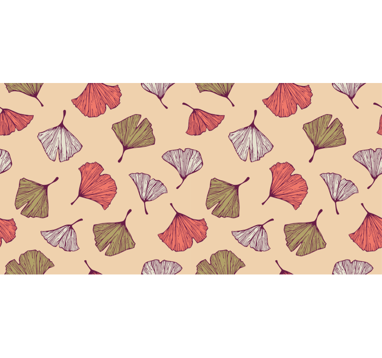 Rollo wohnzimmer bunte ginkgo blätter - TenStickers