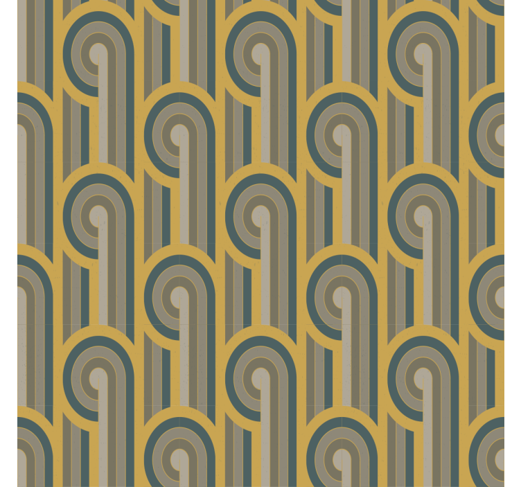 Rollo wohnzimmer geometrische formen im art deco stil - TenStickers