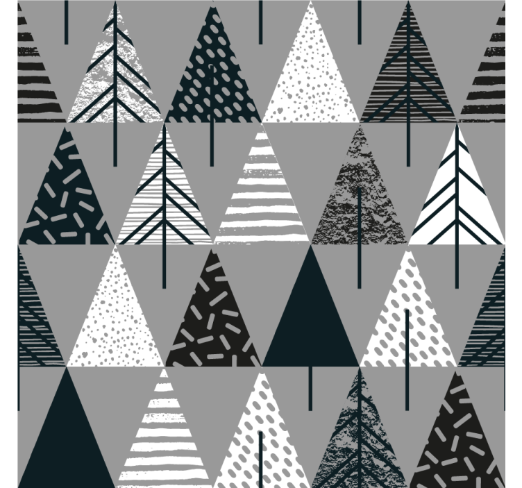 Rollo wohnzimmer mit minimalistischen bäumen im nordic stil - TenStickers