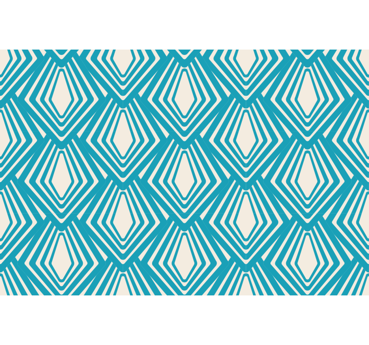 Rollo wohnzimmer blau abstraktes minimalistisches design - TenStickers