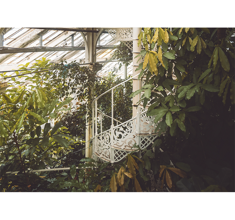 Rollo wohnzimmer im cottagecore botanischen stil - TenStickers
