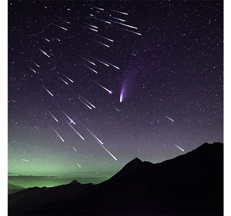 Rollo wohnzimmer meteorregen aus sternschnuppen - TenStickers