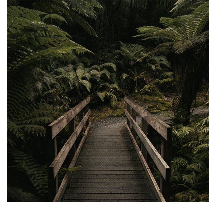 Rollo wohnzimmer brücke in den wald natur - TenStickers