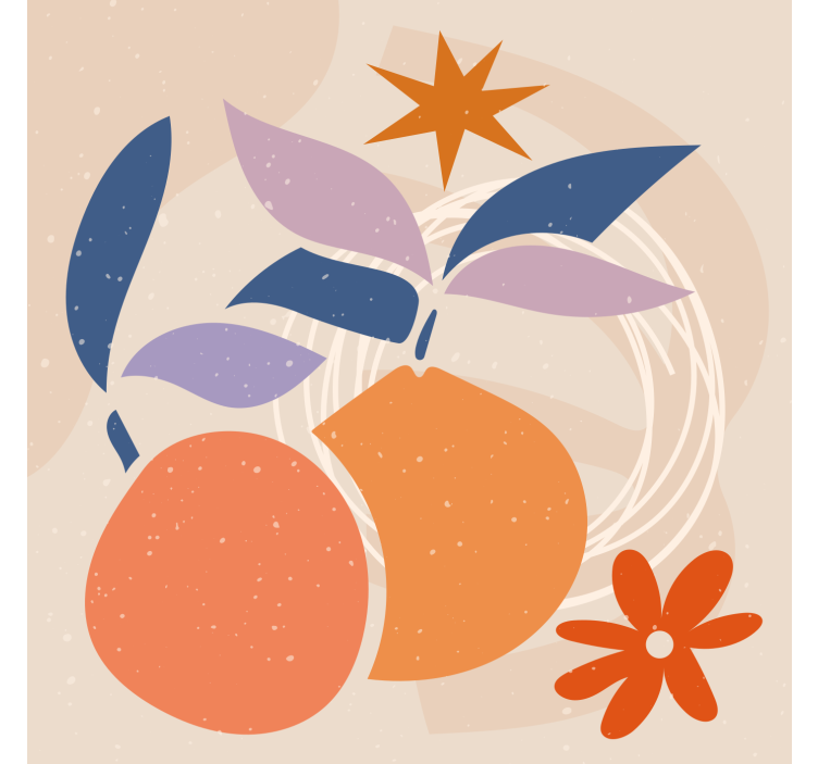 Rollo wohnzimmer im minimalistischen fruchtdesign - TenStickers