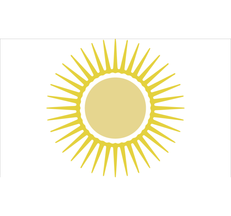 Rollo fenster weiß gelbe sonne - TenStickers