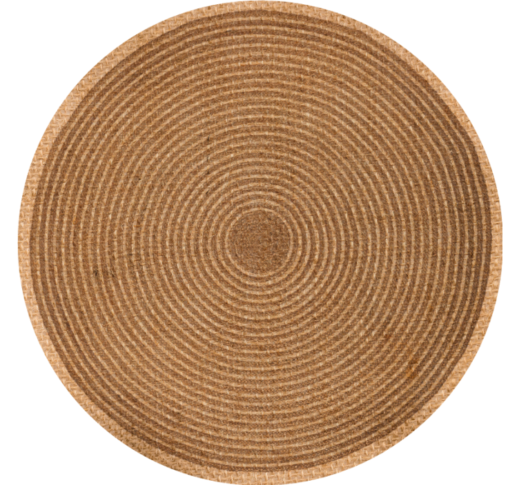Rollo fenster beige mit kreisförmiger jutestruktur - TenStickers