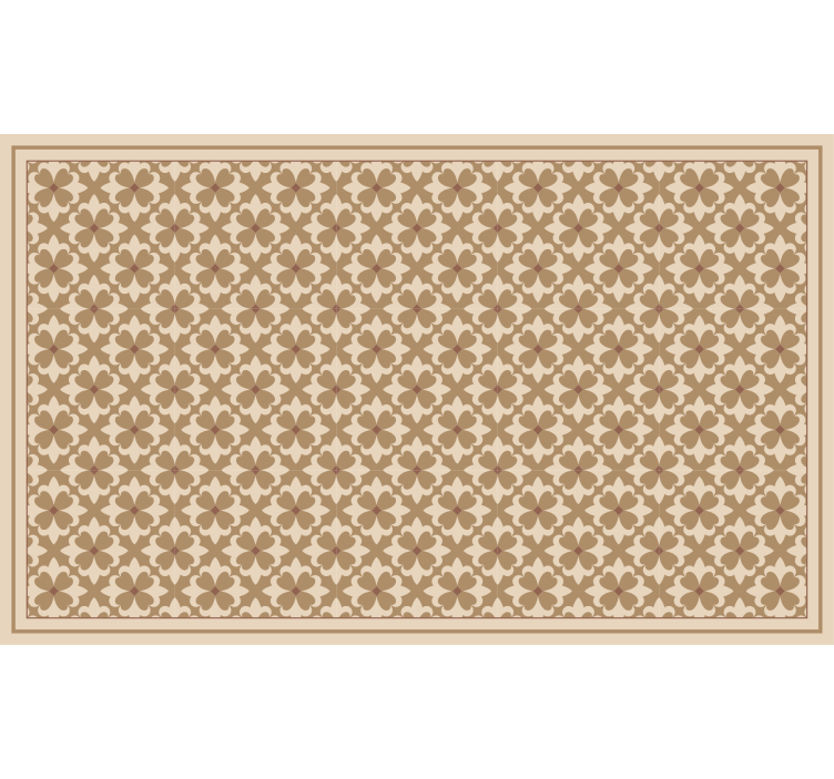 Rollo fenster beige mit vintage beigem quadratmuster - TenStickers