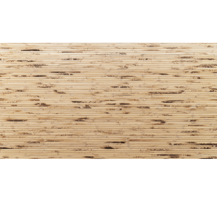 Rollo fenster beige mit horizontalen hellbraunen holzstäben - TenStickers