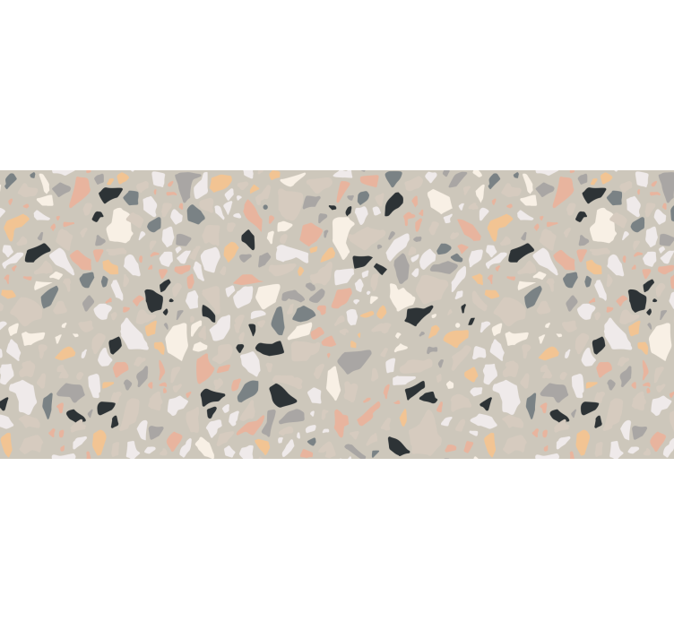 Rollo fenster beige mit beige terrazzo muster - TenStickers