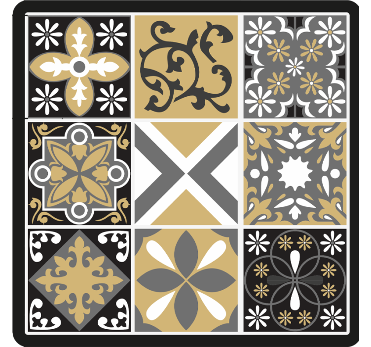 Rollo fenster schlafzimmer mit gold und silber patches - TenStickers