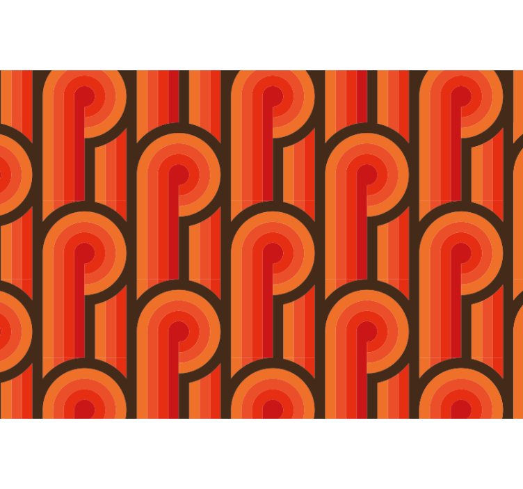 Rollo fenster schlafzimmer in 70er jahre orange knoten - TenStickers
